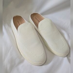 Lucky Brand  Larlan White Loafers Slip-Ons Minimalist Classic Shoes Size 9